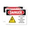 Signmission ARC Flash And Electrical Shock Danger Sign, Plastic, 10in W x 7in L, 2PK OS-2PACK-DS-P-710-L-2236 - alternate 1